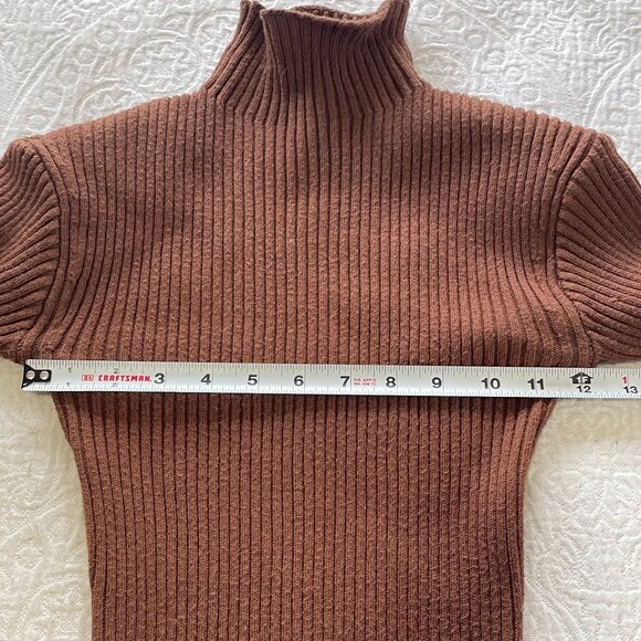 ASTR the Label Nutmeg Ribbed Turtleneck Maxi Sweater Dress ACDR100970 Brown XS - Picture 7 of 8